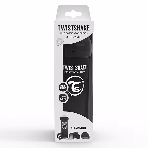 شیشه شیر تویست شیک حجم 330 میلی  سیاه