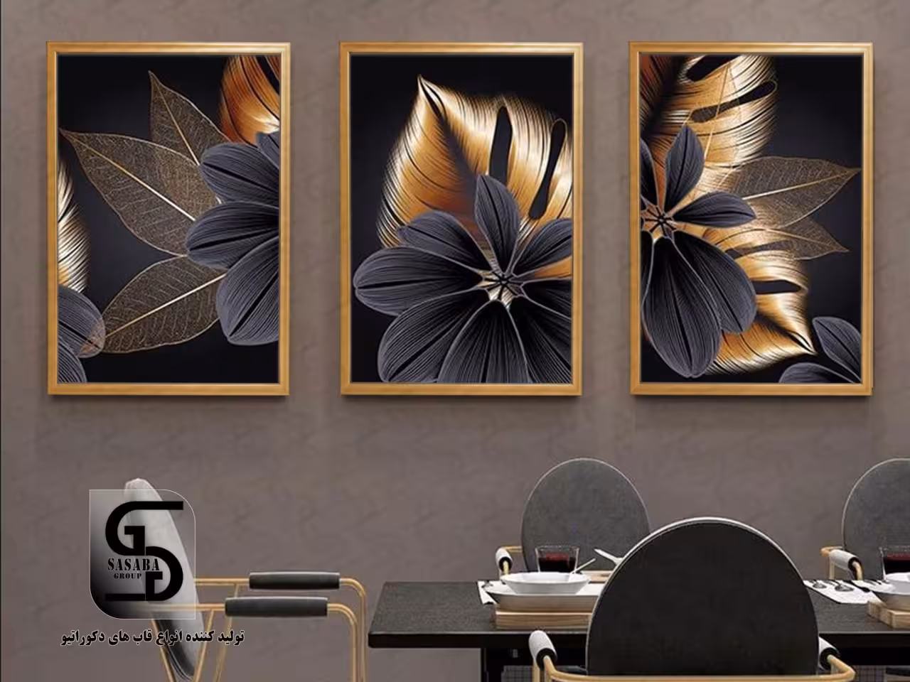 تابلو دکوراتیو سه تکه 60*40 درجه1