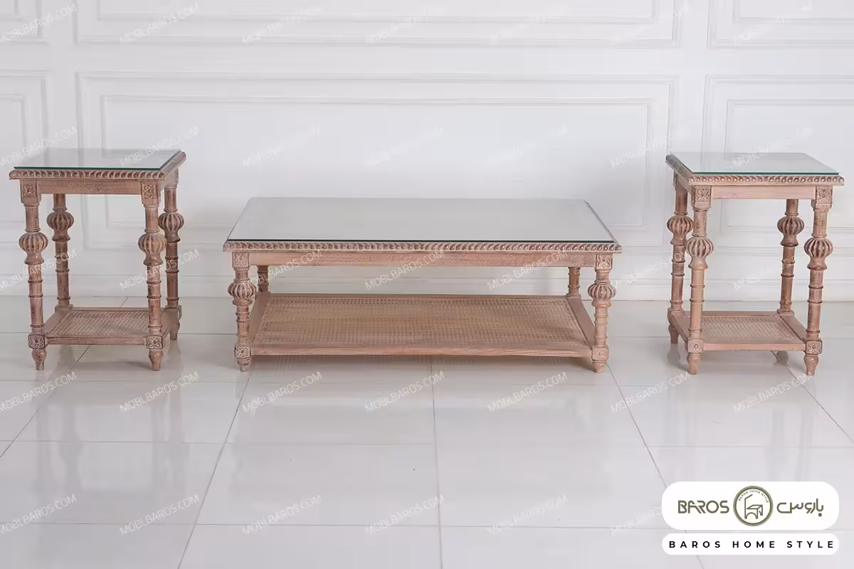 میز جلو مبلی و عسلی کاجی کد 3