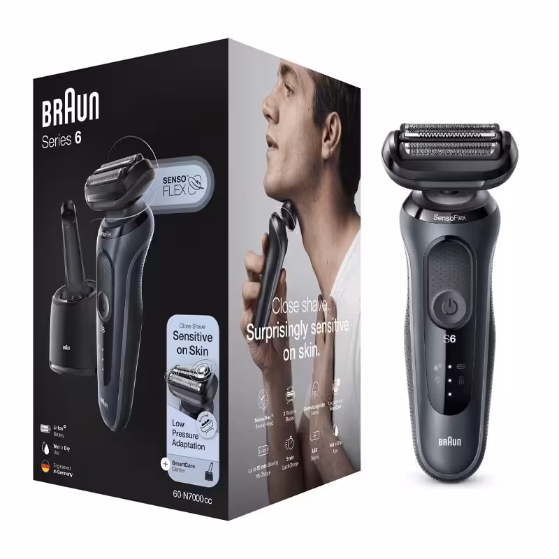 ماشین اصلاح فوق حرفه‌ای صورت مردانه سری 6 مدل N7000cc براون