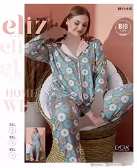 بلوز شلوار سایز بزرگ زنانه الیز کد 8911-4-B