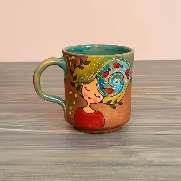 ماگ رنگین گلس طرح یک