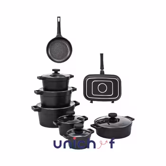 سرویس 15 پارچه مشکی دیاموندUN-8519