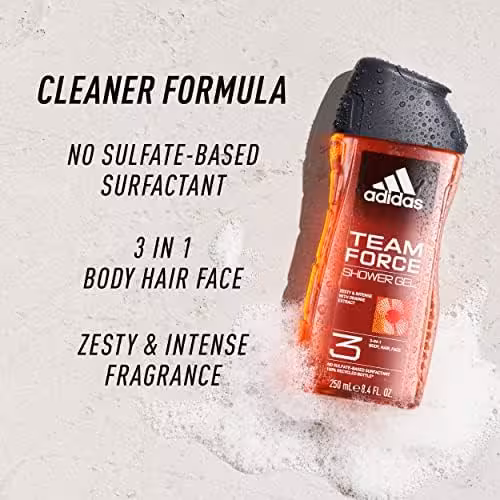 شامپو سر و بدن آدیداس TEAM FORCE 3in1