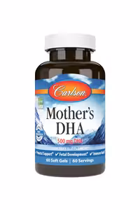 سافت‌ ژل حمایت از بارداری Mother's DHA برند Carlson - بسته 60 عددی