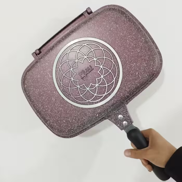 تابه رژیمی 34 سانت پیلو مدل اسنو زرشکی PILAU