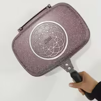 تابه رژیمی 34 سانت پیلو مدل اسنو زرشکی PILAU