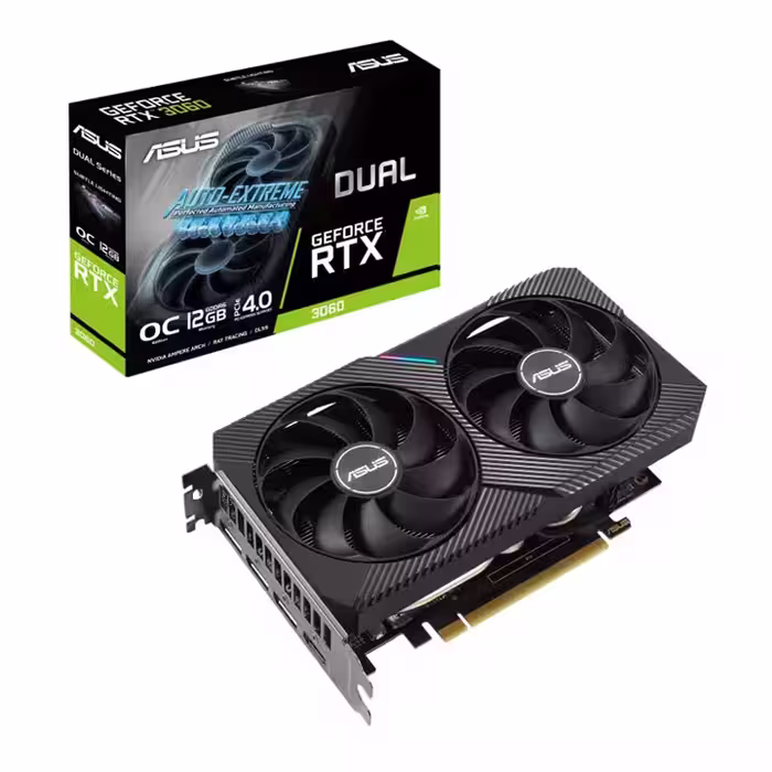 کارت گرافیک ASUS Dual GeForce RTX 3060 V2 OC 12GB GDDR6 192Bit