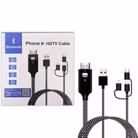 تبدیل میکرو،آیفون،Type-c به HDMI HDTV 1080P 2 متری Bluetooth-MHL