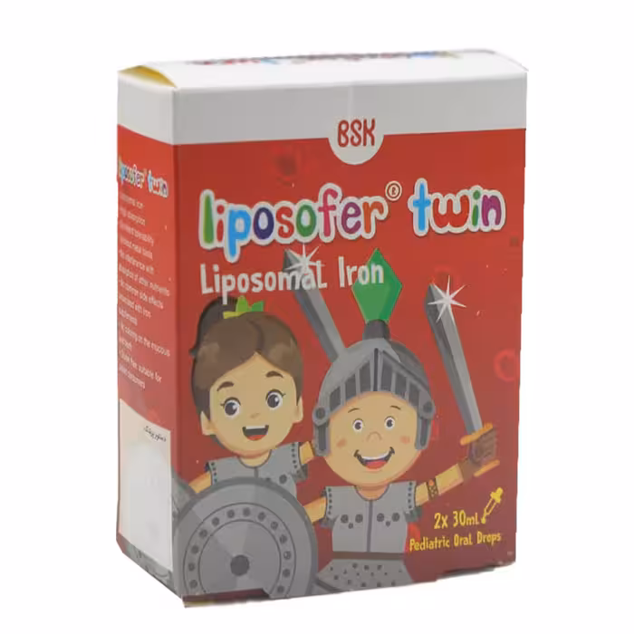 قطره خوراکی آهن لیپوزوفر تویین BSK با طعم تافی