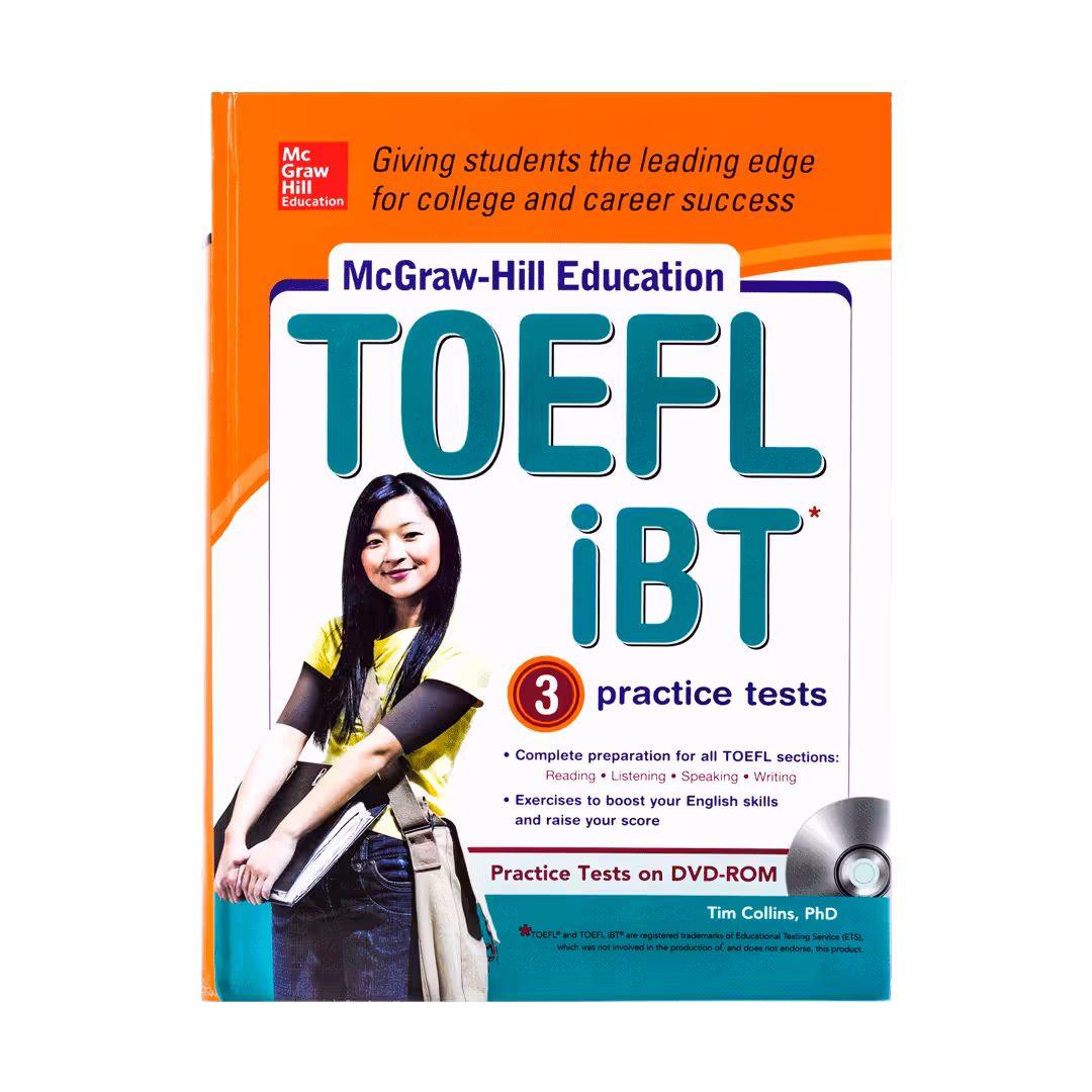 کتاب McGraw-Hill Education TOEFL iBT with 3 Practice برای آزمون تافل