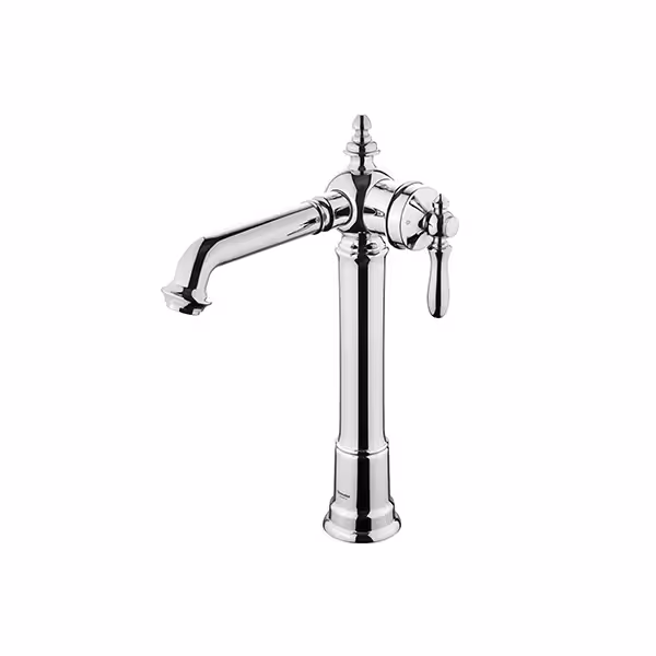 شیر روشویی پایه بلند مدل بیزانس کروم مات