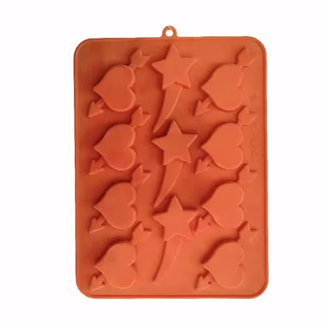 قالب شکلات قلب دنباله دار