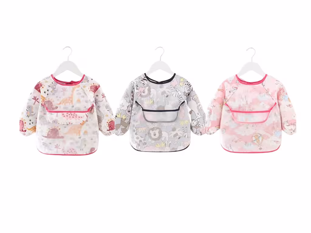 پیشبند آستین دار و طرح دار کودک