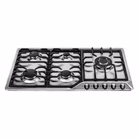 اجاق گاز صفحه ای درسا مدل DG2200-5R استیل 5 شعله ای