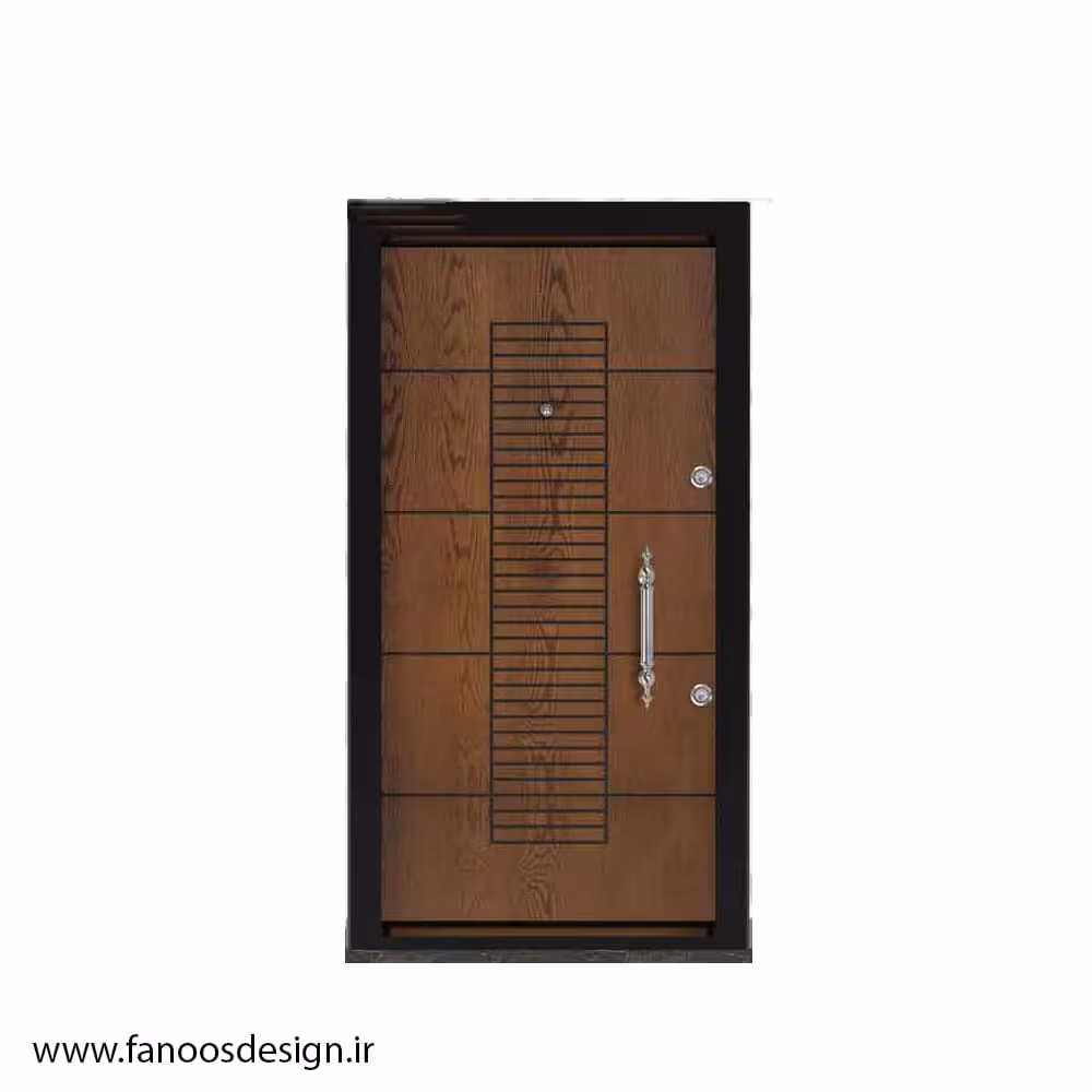 درب ضد سرقت با روکش چوب ورودی کد 1338