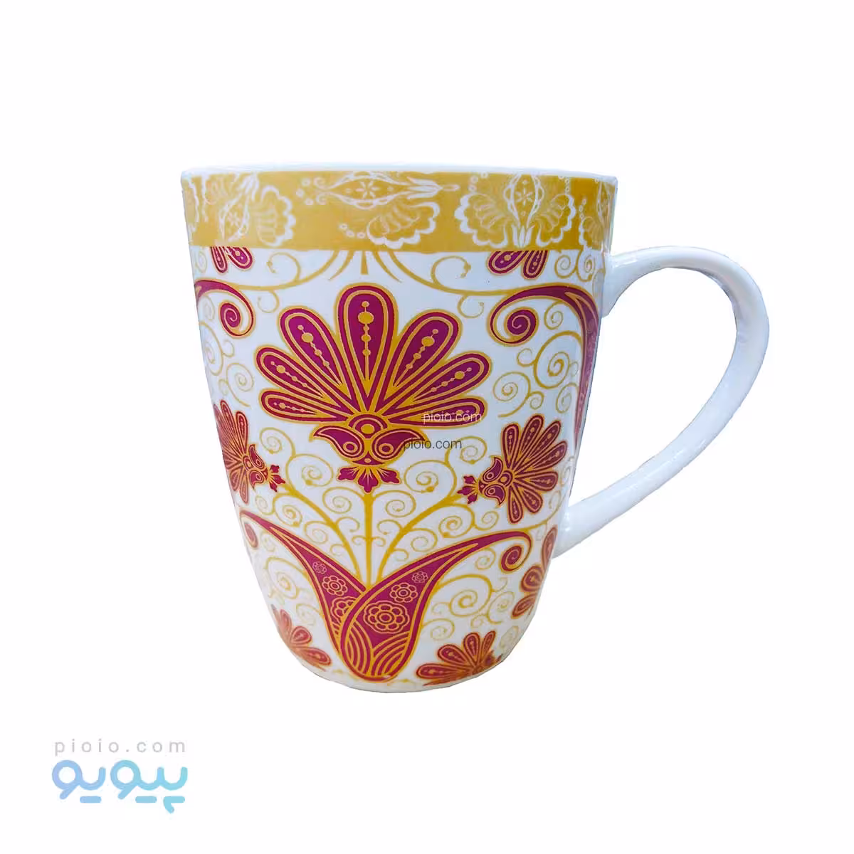 لیوان چینی بزرگ طرح گل عمده وکارتنی