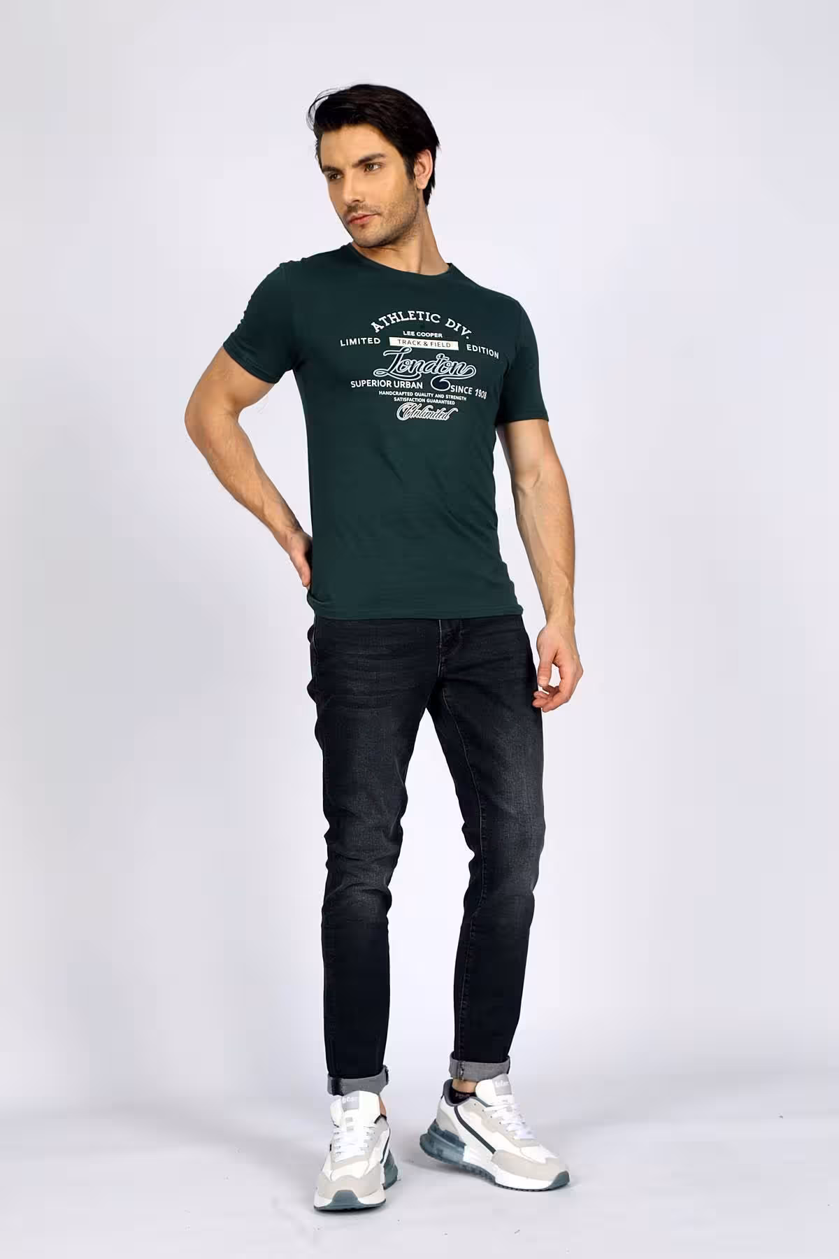 شلوار جین مردانه جف نرم کمر باریک بسیار تنگ و Lee Cooper