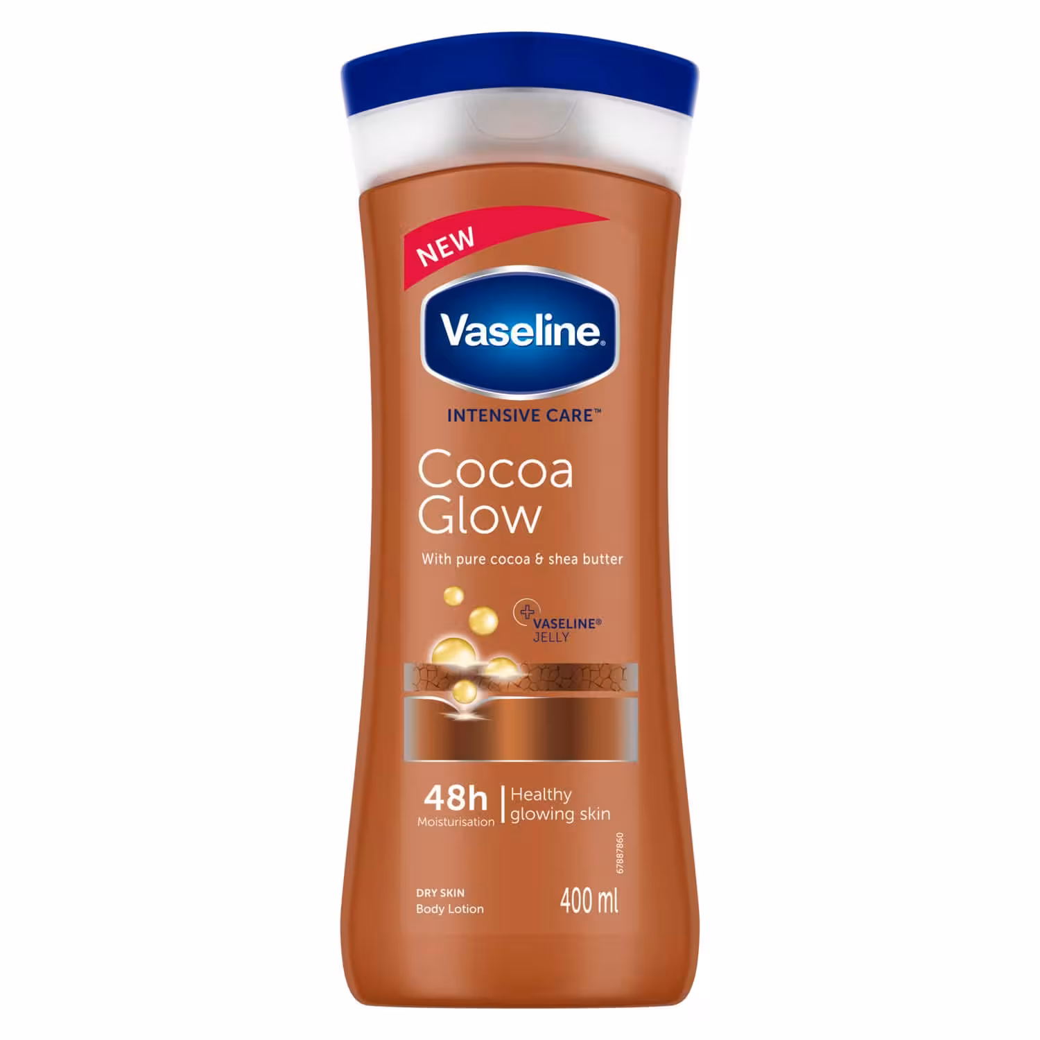 مشخصات، خرید و قیمت لوسیون بدن وازلین مدل Cocoa Glow حجم 400 میل ⭐️ ویان مارکت