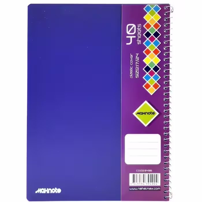 دفتر 40 برگ سیمی PP کد 9490.طرح 6