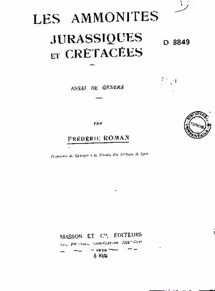 خرید و دانلود نسخه کامل کتاب Les ammonites Jurassiques et Crétacées essai de genera