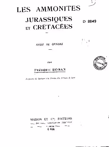 خرید و دانلود نسخه کامل کتاب Les ammonites Jurassiques et Crétacées essai de genera