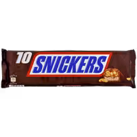 شکلات بادام زمینی اسنیکرز Snickers بسته 10 عددی