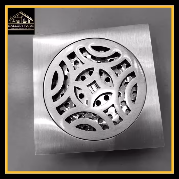 کف شور سایز 10*10 استیل رنگ کروم مات