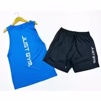 ست تاپ شلوارک باشگاهی مردانه جاست آبی کد 10749
