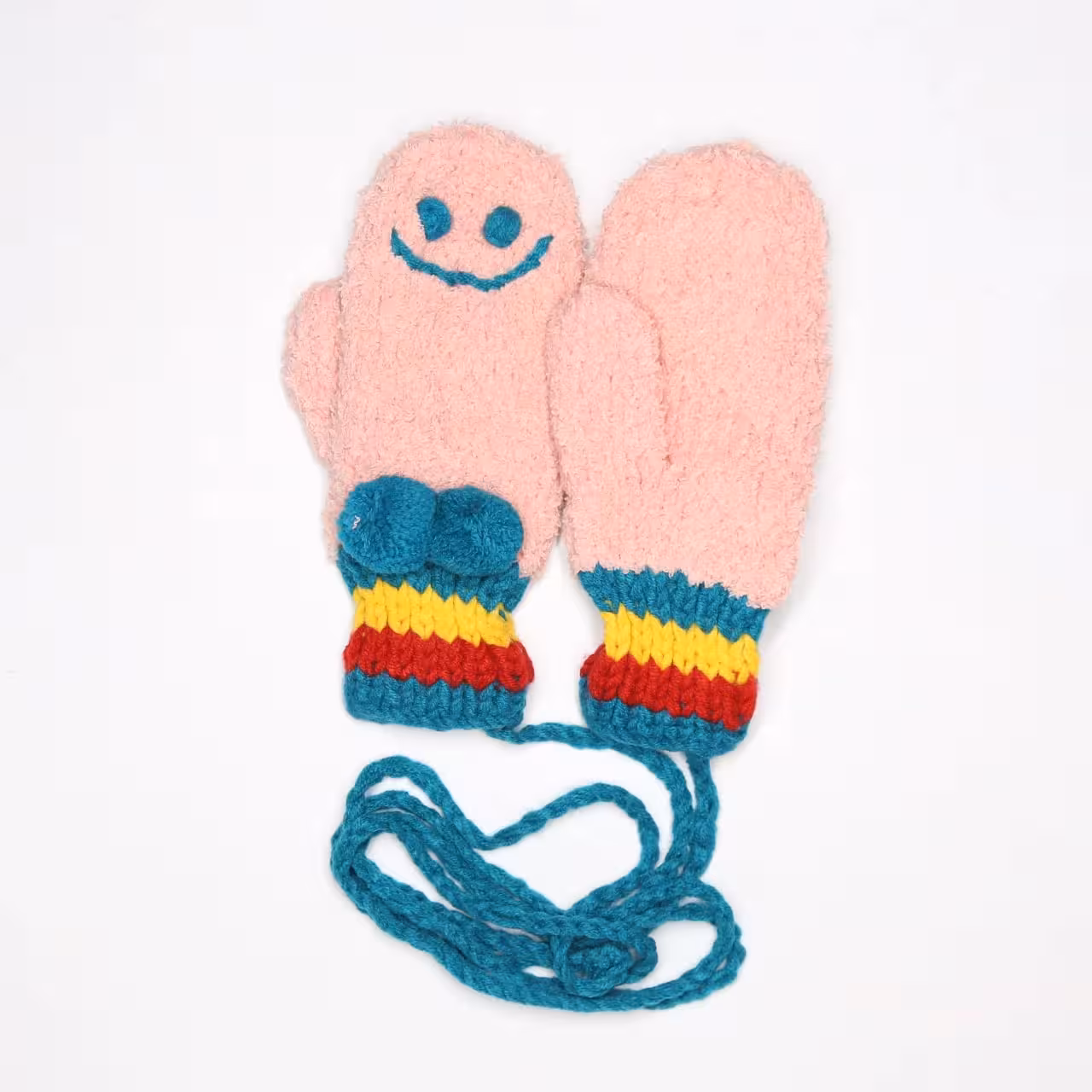 دستکش بافت حوله ای لبخند منگوله دار
