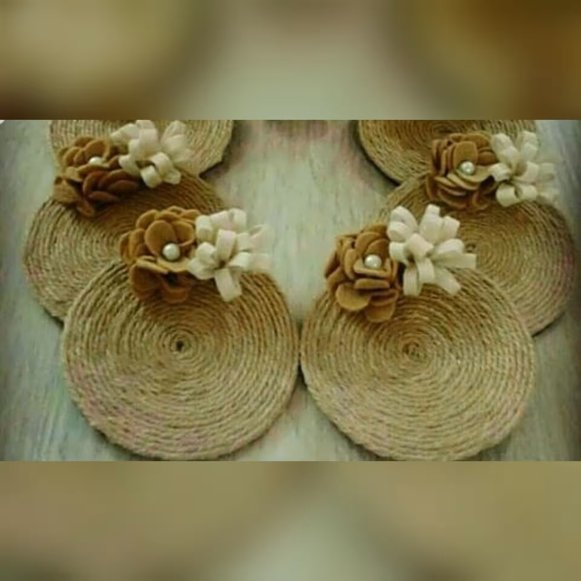 ست 6 عددی هفت سین ترکیب کنف و نمد ، مخصوص عید نوروز