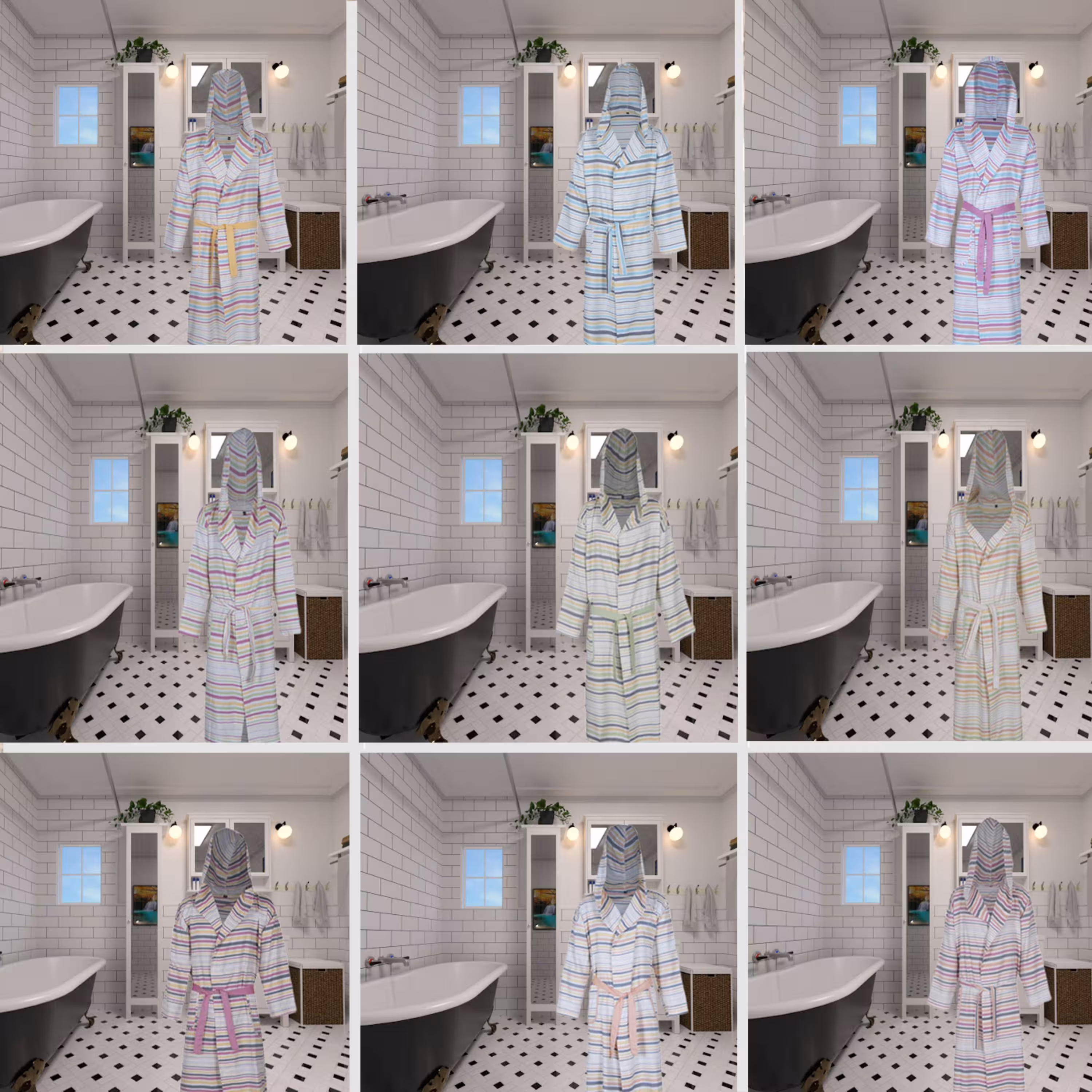 حوله تن پوش نخی با کیفیت عالی سایز مدیوم M