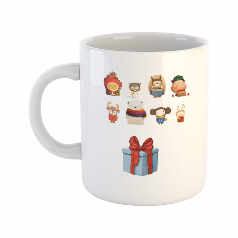 خرید ماگ-لیوان کریسمس خرگوش و گوزن Merry Christmas