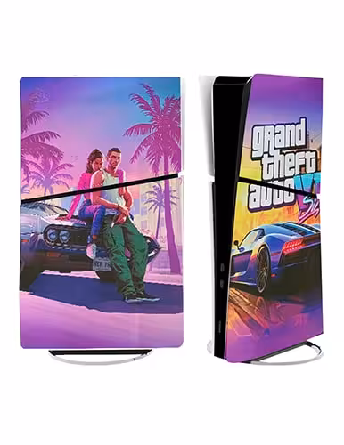 برچسب کنسول PS5 SLIM (GO) طرح GTA SIX