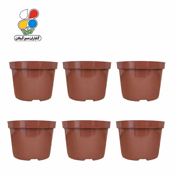 گلدان کشاورزی 10 سانتی‌متری بسته 6 عددی آجری