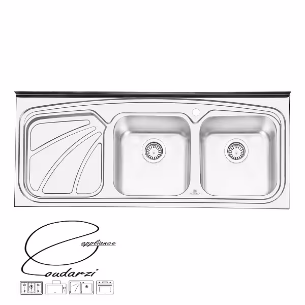 سینک پرنیان استیل مدل PS1110 روکار