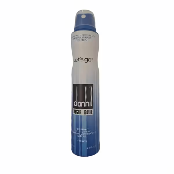 اسپری خوشبو کننده بدن مردانه lets go لتس گو مدل dunhil حجم 200 میلی لیتر | Let’s Go men’s Body Deodorant Spray Model dunhil 200 ml