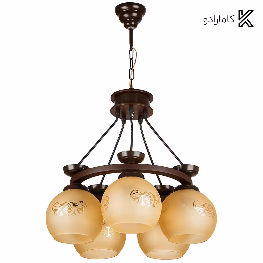 لوستر 5 شعله چشمه نور کد G574-5