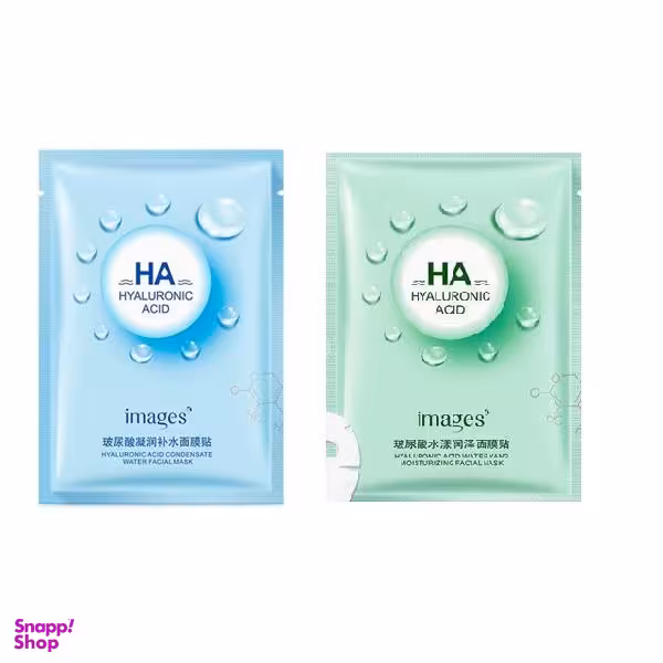 ماسک صورت ایمجز مدل هیالورونیک اسید وزن 25 گرم مجموعه 2 عددی