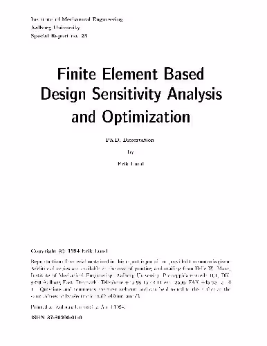 خرید و دانلود نسخه کامل کتاب Finite Element Based Design Sensitivity Analysis and Optimization