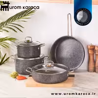 سرویس قابلمه 7 پارچه کاراجا Steel Plus مشکی