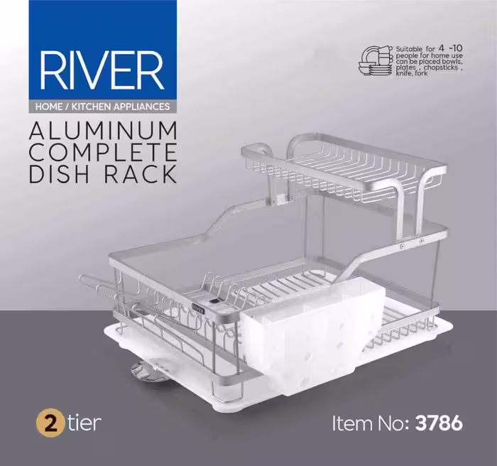آبچکان دو طبقه رومیزی ریور RIVER کد 3786 نقره ای