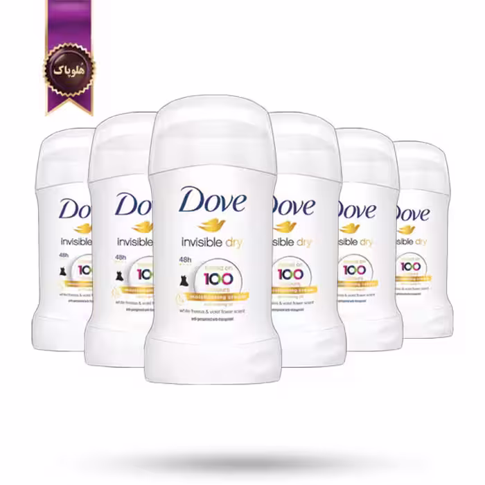 6 عدد مام استیک ضدتعریق داو Dove مدل اینویزیبل درای Invisible Dry حجم 40 میلی لیتر (اورجینال)
