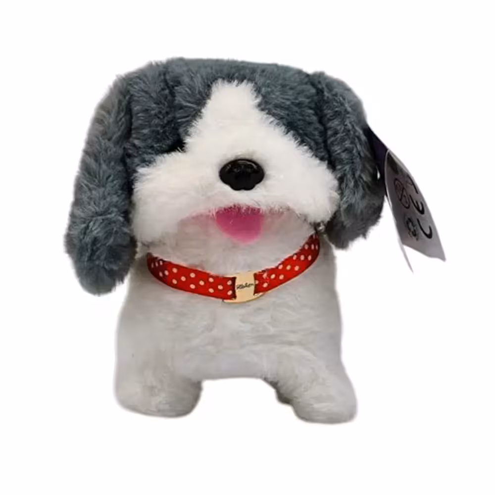 سگ پولیشی موزیکال رنگ طوسی سفید کد NO.MC-1018