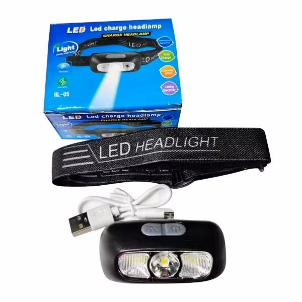 هدلایت چراغ پیشانی سنسوردار شارژی مدل HL05 نوع SMD