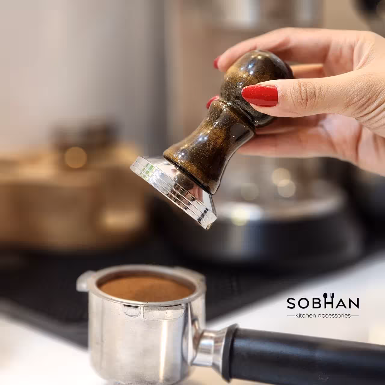 تمپر دسته چوبی