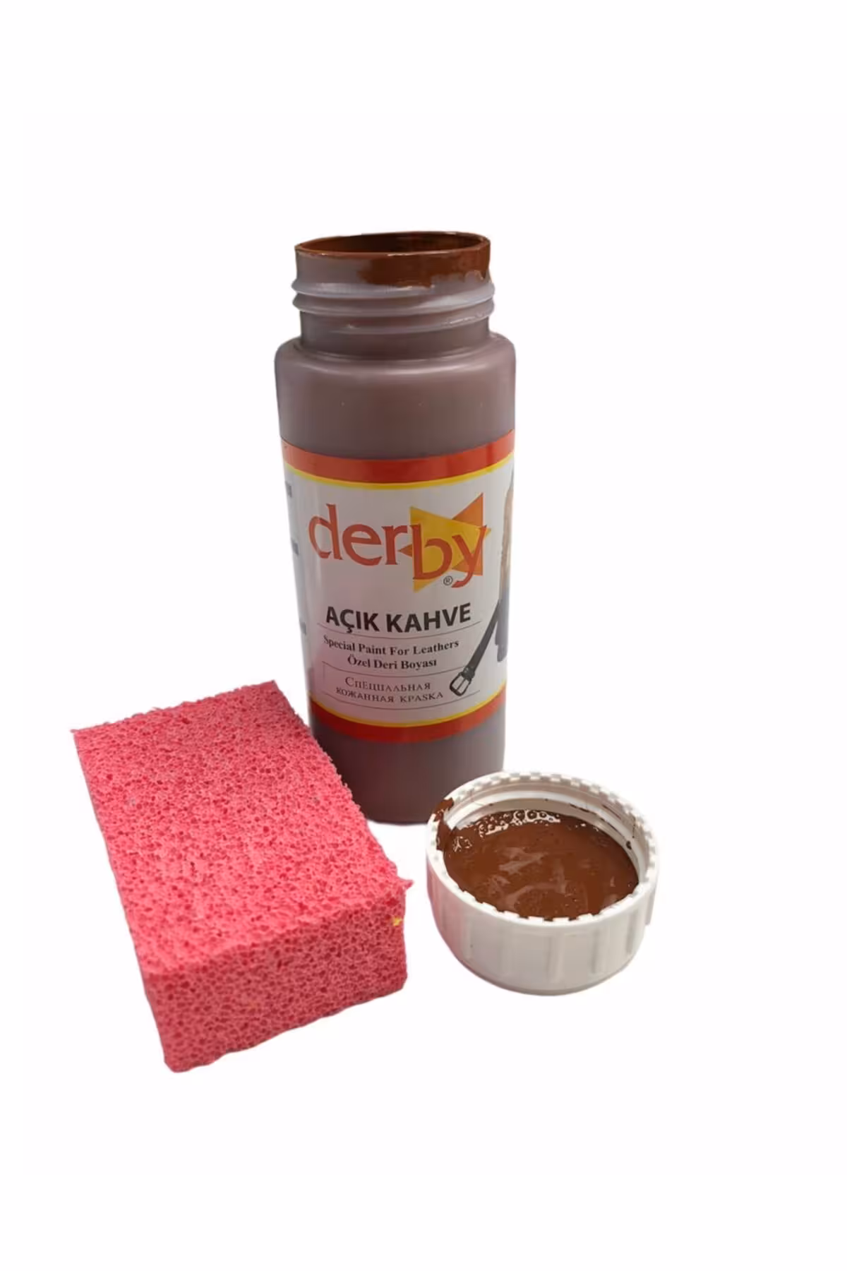 مراقبت کفش آبی روکش قهوه ای روشن نقاشی چرمی 100 میل Derby