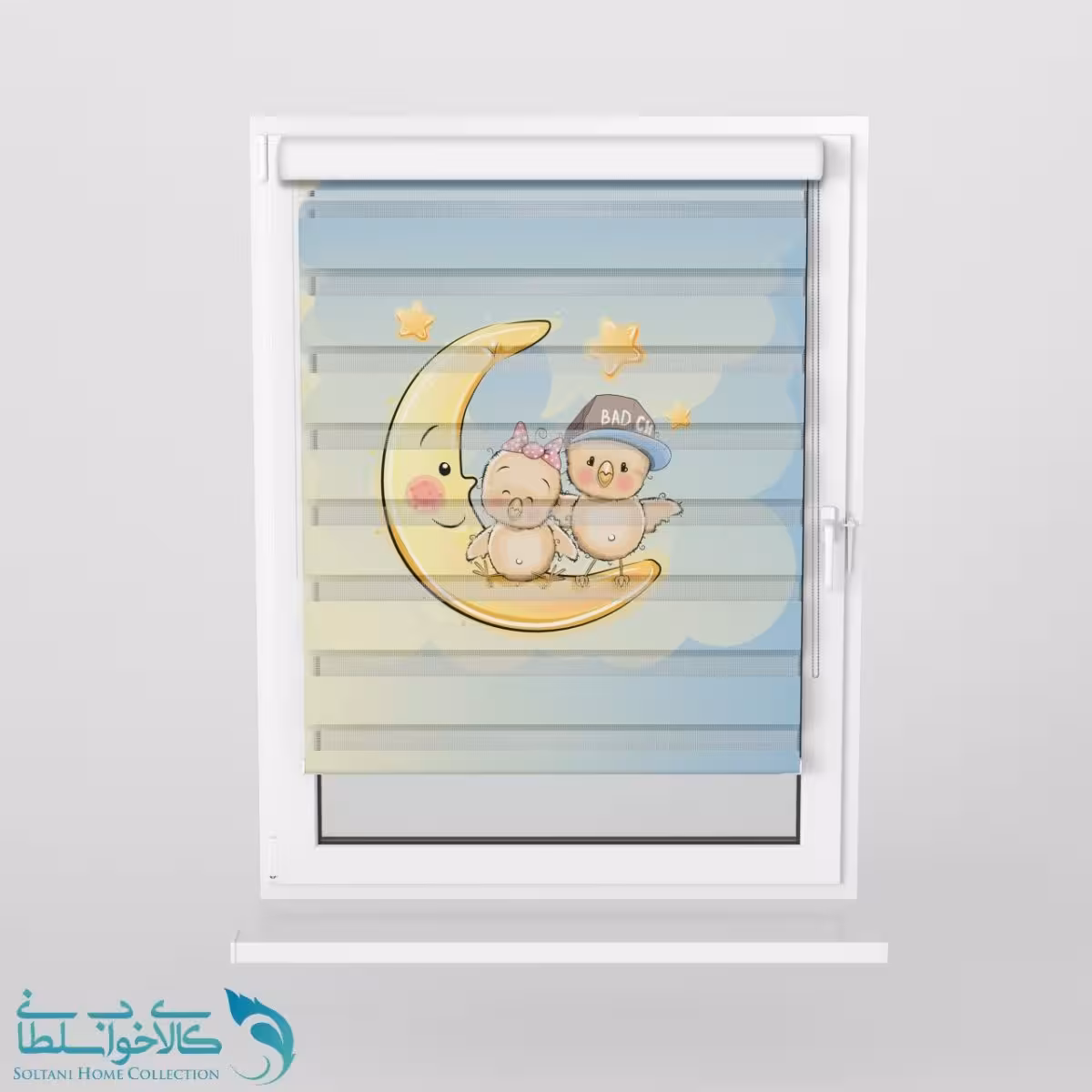 پرده زبرا اتاق کودک طرح جوجه کد A1377