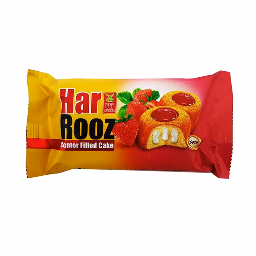 کیک کرم دار ژله ای آناتا با طعم توت فرنگی 60 گرمی