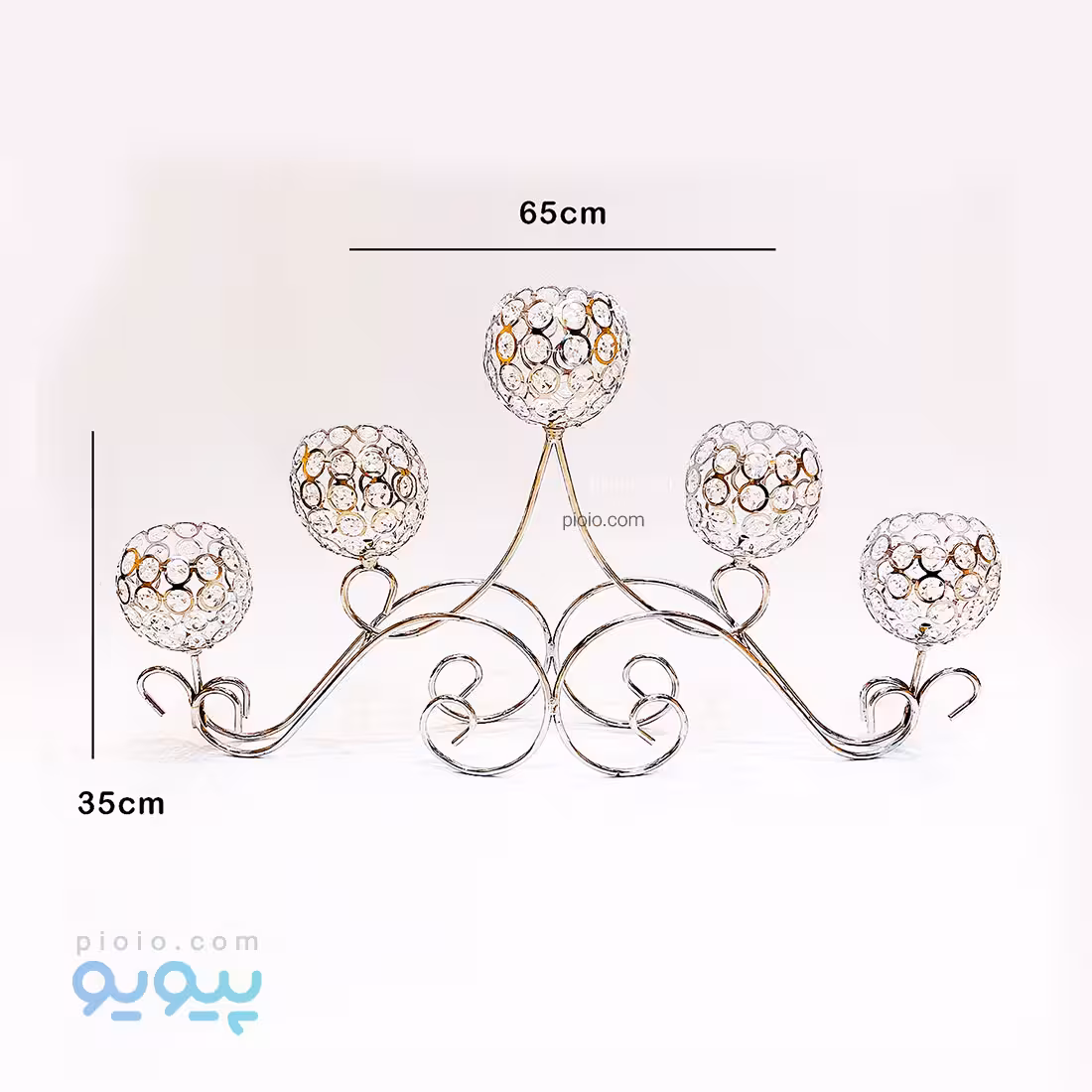 شمعدان 5 شعله کریستال کد 3537